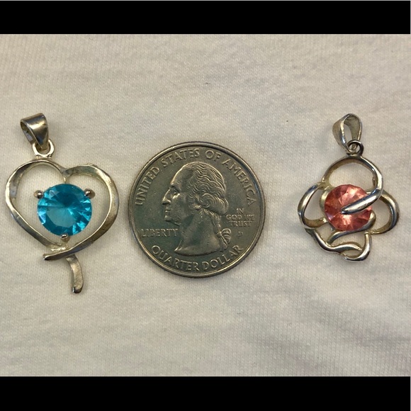 Set of 2 sterling pendants - Picture 3 of 4